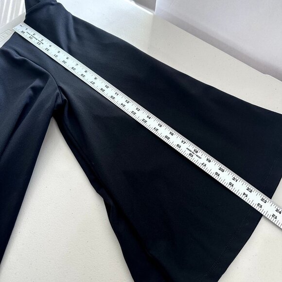 Susana Monaco Womens Mock Neck V-Neck Cut Out Long Flare Sleeve Top Size M Black - Picture 8 of 9